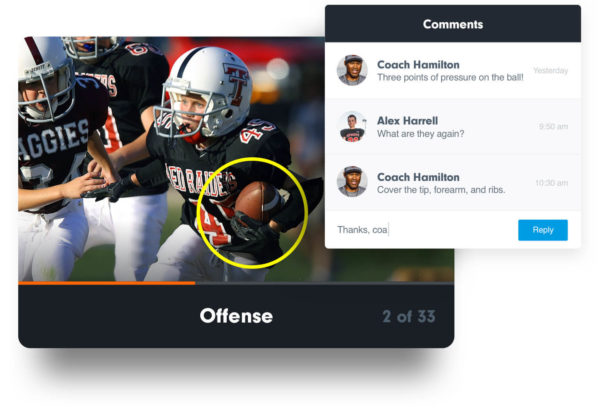 youth football hudl screenshot